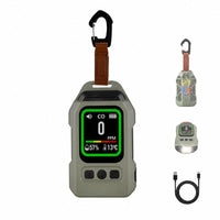 HavenGuard Pro 4-in-1 Air Safety Monitor — Carbon Monoxide (CO), Carbon Dioxide (CO₂), Temperature & Humidity Detector | Rechargeable, Portable, Color-Coded Display